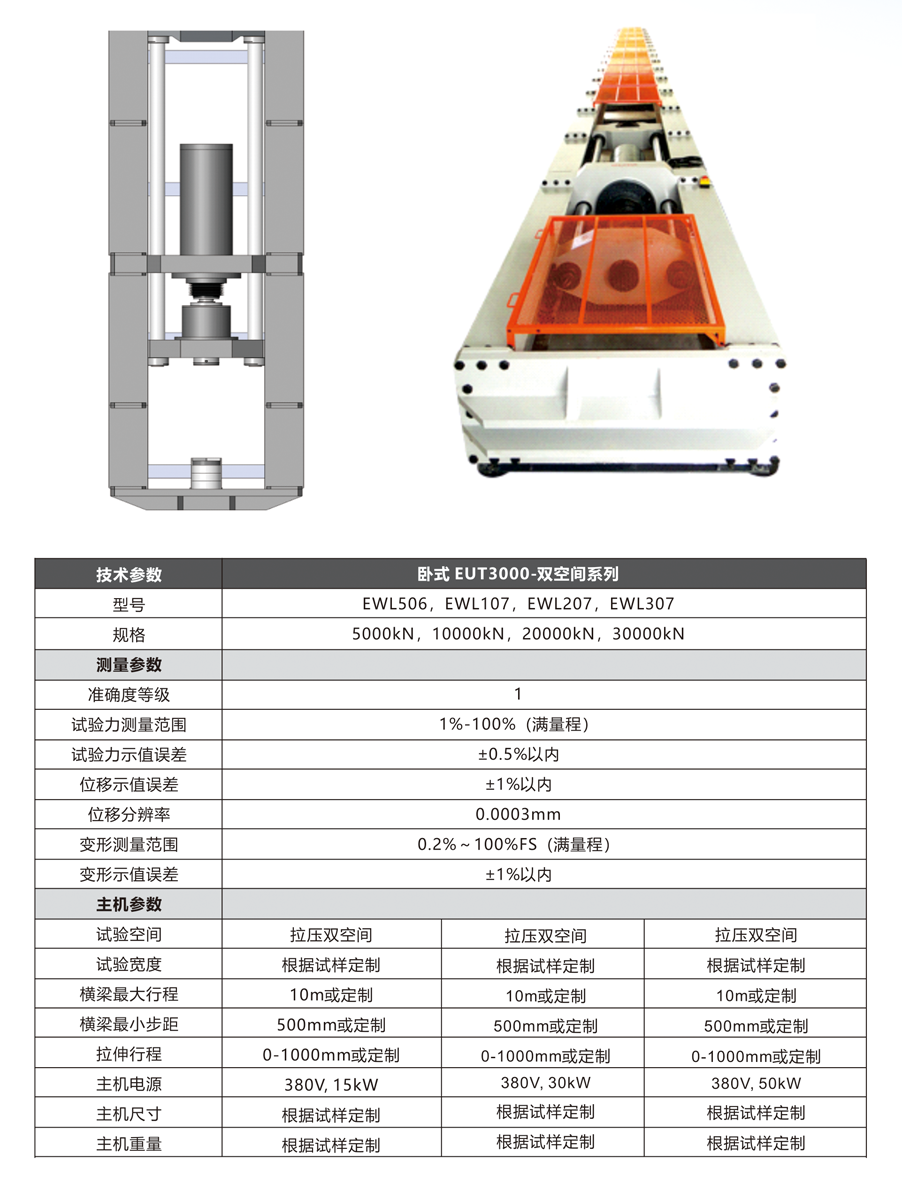 臥式拉力試驗(yàn)機(jī)型號(hào)WAL-300KN/500KN/600KN/1000KN